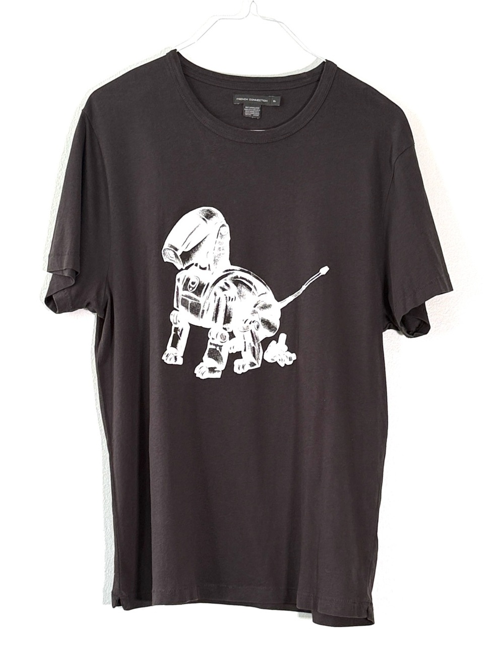 French Connection Men’s Crewneck Cotton Printed Shirt